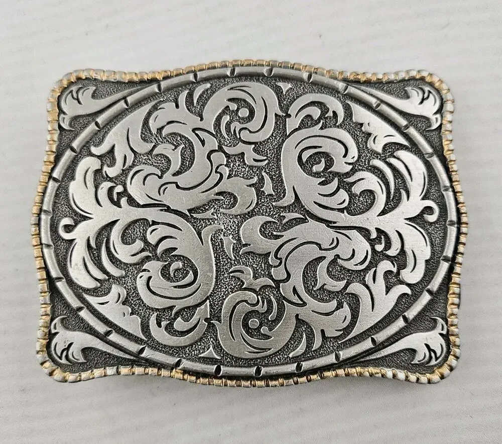 Vintage Storming Silver Trophy Belt Buckle Western Cowboy/Cowgirl